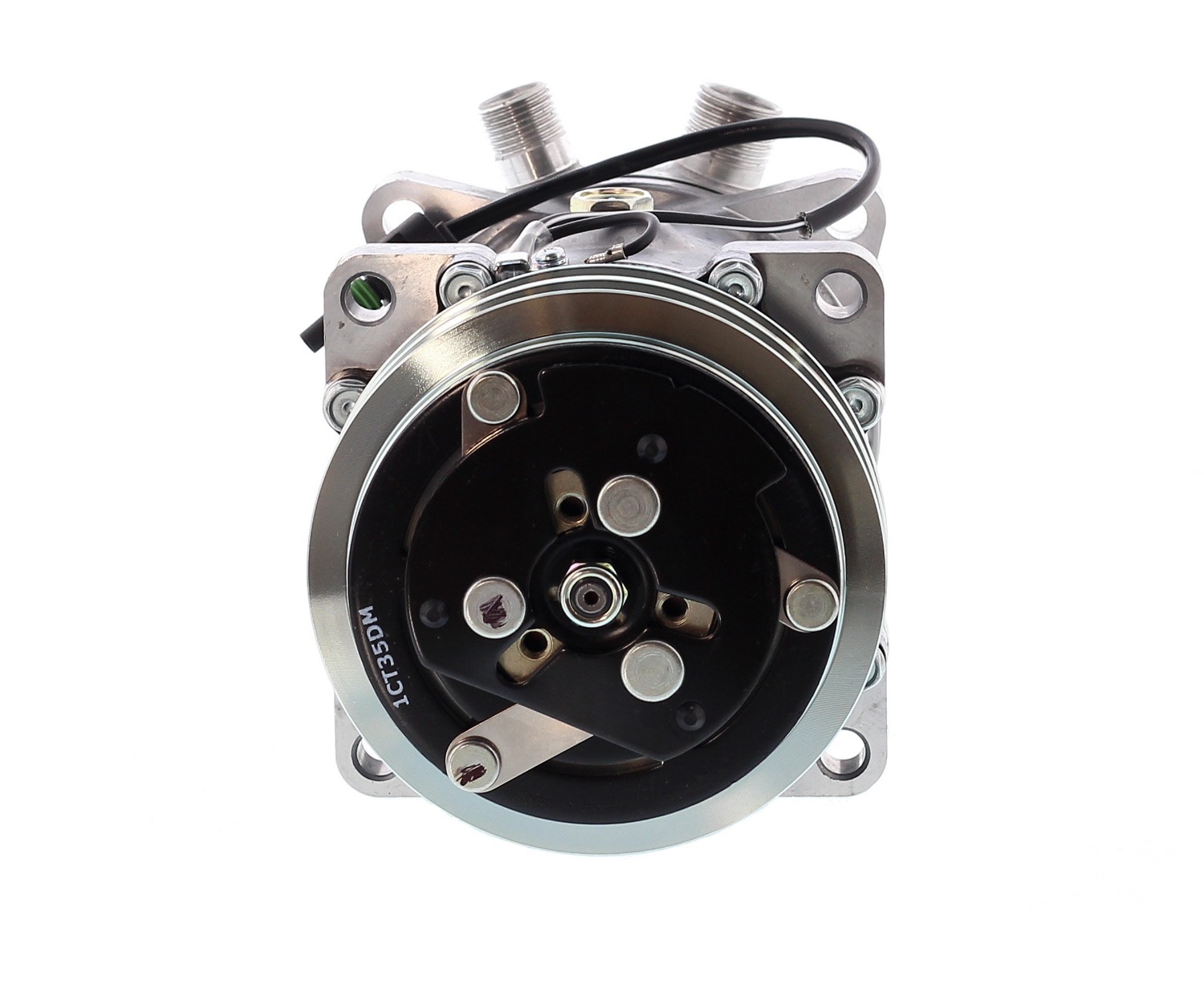 COMPRESOR DE AC AMERICAN AIR SD7H15 2A 12V 125MM MONTAJE OREJAS TAPA JD U4779 SANDEN - 7
