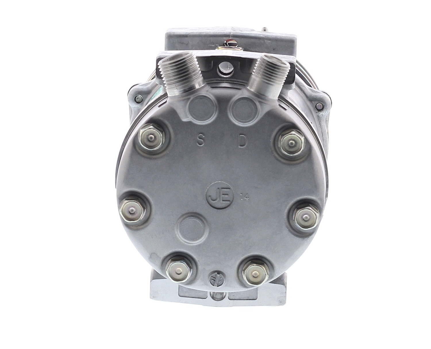 COMPRESOR DE AC AMERICAN AIR 7H13 2A 12V 125MM MONTAJE DIRECTO TAPA JD/JE/FC 7321 SANDEN - 3