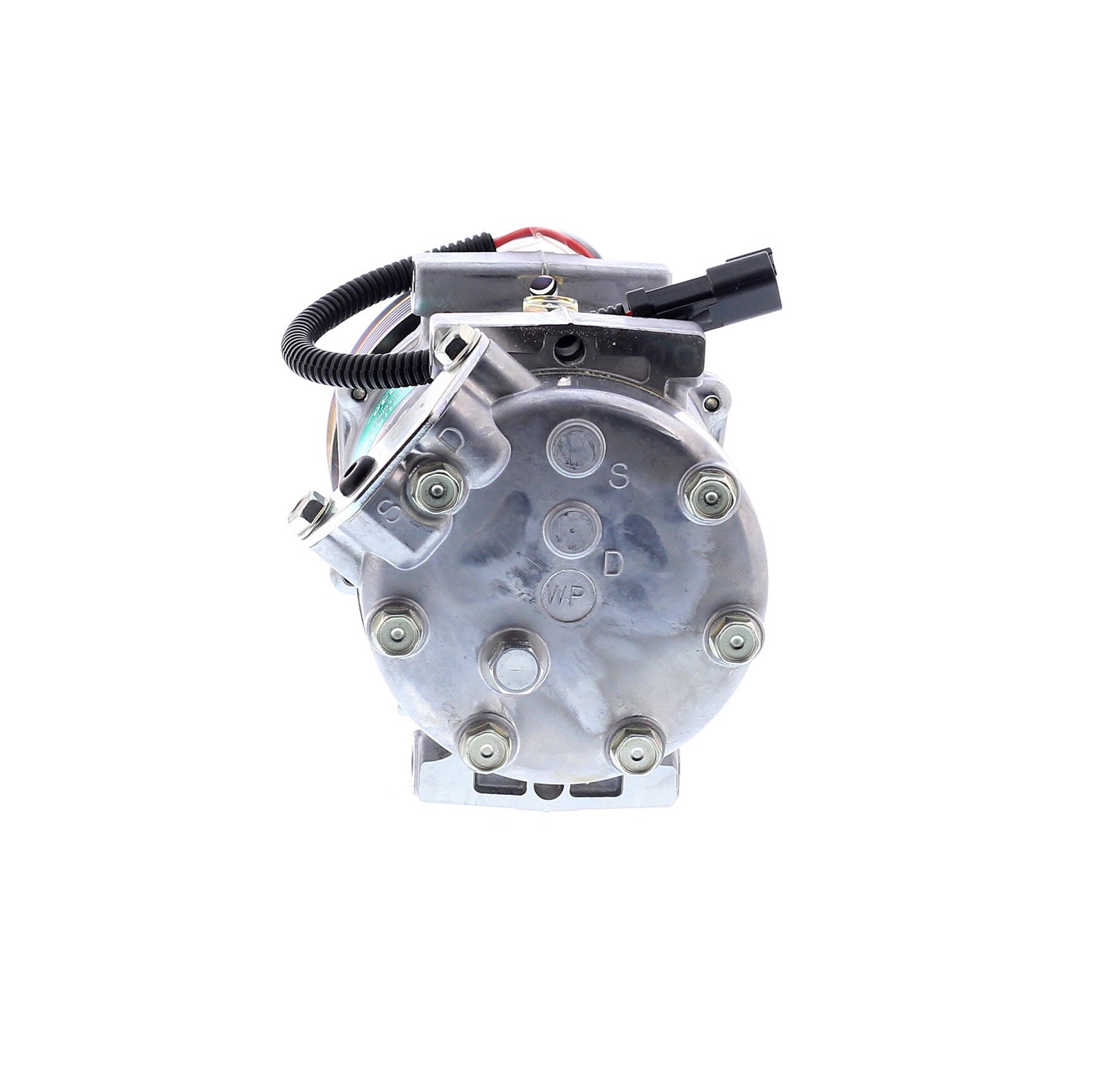 COMPRESOR DE AC AMERICAN AIR 7H15 12V 8PK 119MM CORTO MONTAJE DIRECTO TAPA WP 8203 SANDEN - 3