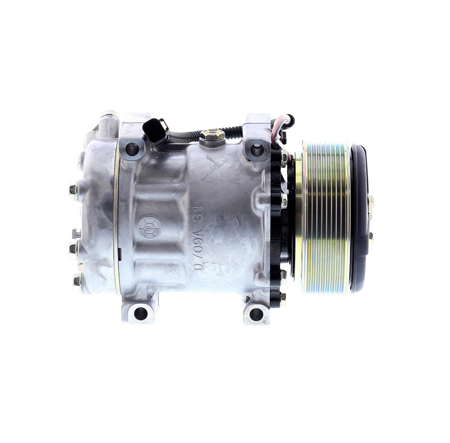 COMPRESOR DE AC AMERICAN AIR 7H15 12V 8PK 119MM CORTO MONTAJE DIRECTO TAPA WP 8203 SANDEN - 5