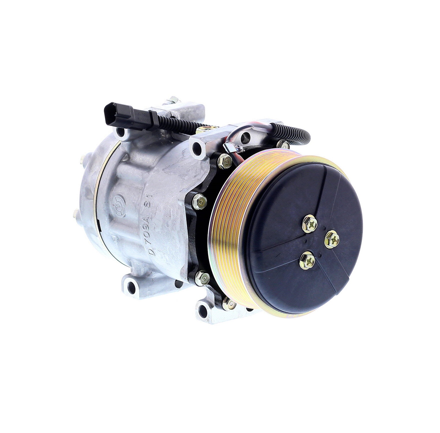 COMPRESOR DE AC AMERICAN AIR 7H15 12V 8PK 119MM CORTO MONTAJE DIRECTO TAPA WP 8203 SANDEN - 6