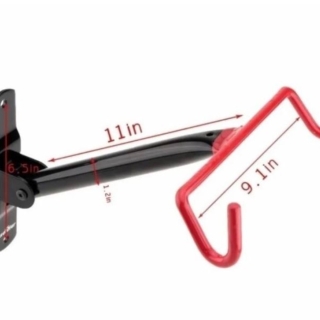 SOPORTE COLGADOR CON GANCHO HORIZONTAL PARA BICICLETA - 1