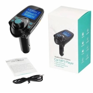 TRANSMISOR RADIO FM BLUETOOTH DUAL USB MP3 CARGADOR AUTO - 1