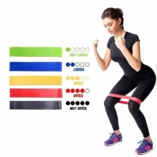 SET 5 BANDAS ELÁSTICAS RESISTENCIA ENTRENAMIENTO EJERCICIO - 1