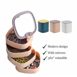 ORGANIZADOR PARA JOYAS 360° JOYERO DE 4 CAJONES + ESPEJO - 1