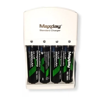 CARGADOR DE BATERIAS AA AAA 9V+ 4 BATERIA RECARGABLE AA PILA - 1