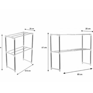 RACK EXTENSIBLE ESTANTE ORGANIZADOR MICROONDAS COCINA BAÑO - 1