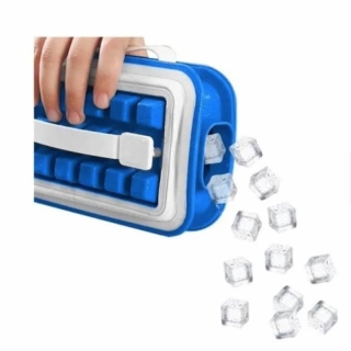 CUBETERA HIELO PORTÁTIL - MOLDE CUBETAS DE HIELO DE SILICONA - 1