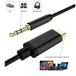 CABLE AUXILIAR ADAPTADOR CONVERSOR USB TIPO C A JACK 35MM - 1