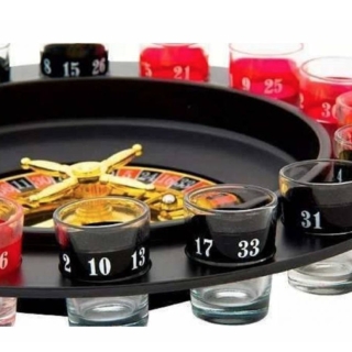 JUEGO DE RULETA CON VASOS DRINKING ROULETTE JUEGO DE MESA - 1