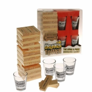JUEGO TORRE INFERNAL TRAGOS SHOTS FRASES EN INGLES DRUNKEN TOWER - 1