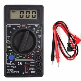 MULTITESTER DIGITAL MULTIMETRO PORTATIL TESTER DT-830B - 1