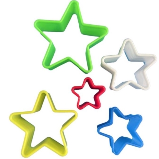 MOLDE DE GALLETA CORTA-PASTAS MOLDE GALLETA ESTRELLA COLORES - 1