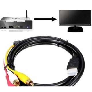 CABLE 1.5M HDMI MACHO A 3 RCA AUDIO VÍDEO AV COMPONENTES - 1