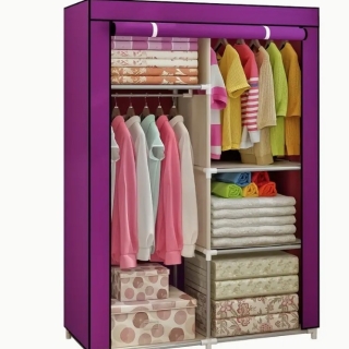 CLOSET ORGANIZADOR ARMABLE DE TELA 2 CUERPO - 1