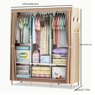 CLOSET ARMABLE 3 CUERPOS BEIGE - 1