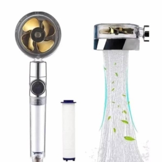 3X ECO DUCHA CABEZAL DUCHA TELEFONO TURBINA AUMENTA PRESION FILTRO - 1
