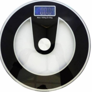BALANZA PESA DIGITAL BAÑO VIDRIO BALANZA DIGITAL DE BAÑO REDONDA - 1