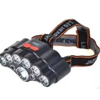 LINTERNA MINERO DE 9 LED, CABEZA AJUSTABLE RECARGABLE USB - 1