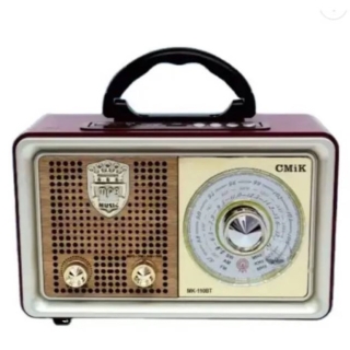 RADIO PORTATIL MINI RETRO VINTAGE USB SD MP3 - 1