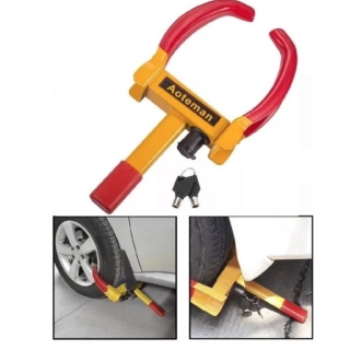 TRABA RUEDAS PITBULL GRANDE ANTIRROBO AUTO AJUSTABLE - 1