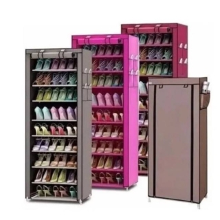 ORGANIZADOR DE ZAPATOS ARMABLE ZAPATERO 9 PISOS FUCSIA PACK X3 - 1