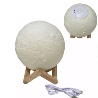 LAMPARA DE MESA TACTIL LUNA 3D USB LUZ DECORATIVA - 1