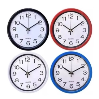 RELOJ DE PARED REDONDO DECORATIVO MURAL MURALLA PREMIUM AZUL - 1
