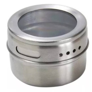 ESPECIEROS FRASCOS CONDIMENTOS COCINA MAGNÉTICOS METAL - 1