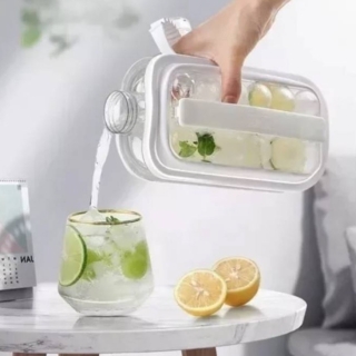 BOTELLAS DE AGUA CUBO DE HIELO CON TAPA PARA HACER CUBOS - 1