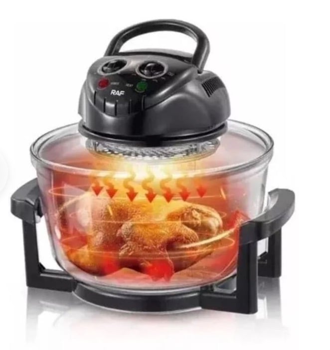 FREIDORA DE AIRE 12L HALOGENA AMTIADHERENTE HORNO AIR FRYER - 2