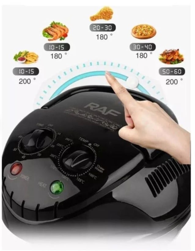 FREIDORA DE AIRE 12L HALOGENA AMTIADHERENTE HORNO AIR FRYER - 3