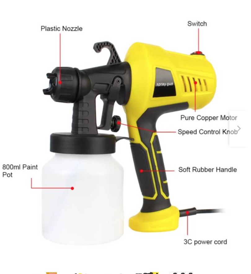 PULVERIZADOR DE PINTURA PARA EL HOGAR CON CONTROL DE FLUJO - 2