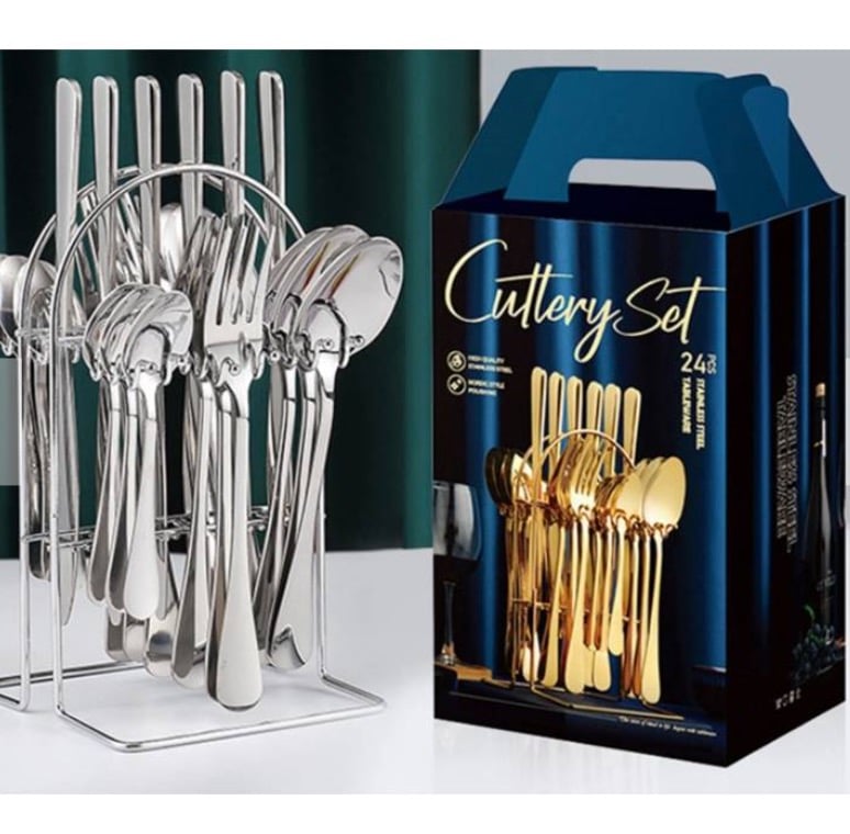 JUEGO DE CUBIERTOS DE 24 PIEZAS INOX - 1