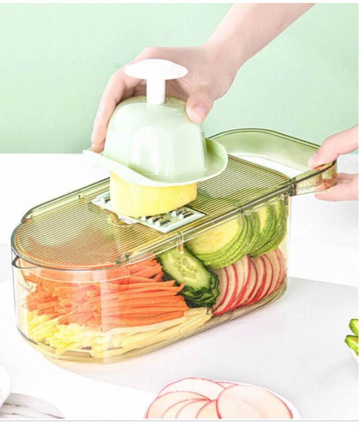 CORTADOR DE VERDURAS MULTIFUNCIÓN TRANSPARENTE - 2
