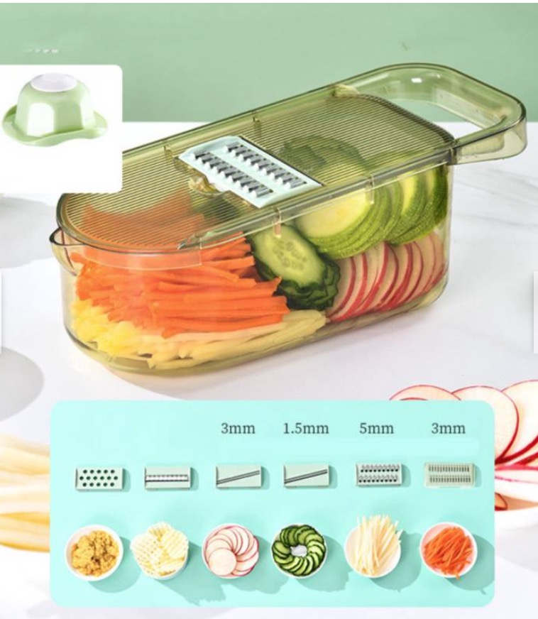 CORTADOR DE VERDURAS MULTIFUNCIÓN TRANSPARENTE - 3
