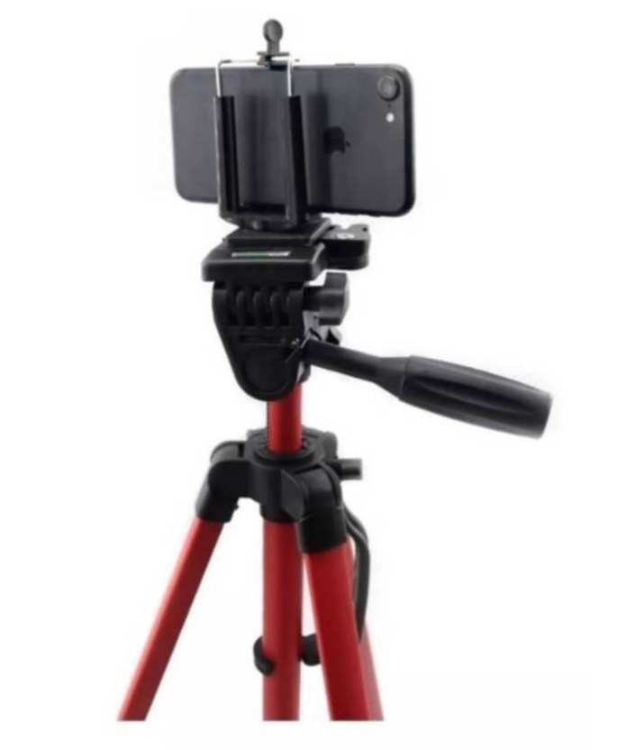 TRÍPODE PARA CAMARA Y CELULAR 3366-S 140CM PROFESIONAL - 4