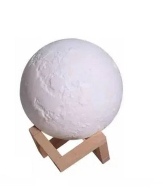 HUMIDIFICADOR LÁMPARA LUNA 3D DIFUSOR AROMA 3 COLORES 800ML - 2