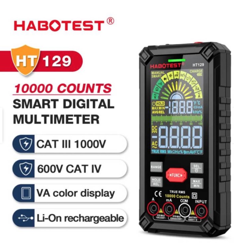MULTÍMETRO DIGITAL INTELIGENTE HT129 - 1