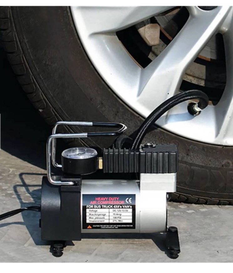 COMPRESOR DE AIRE PORTÁTIL PARA COCHE DOBLE CILINDRO - 3