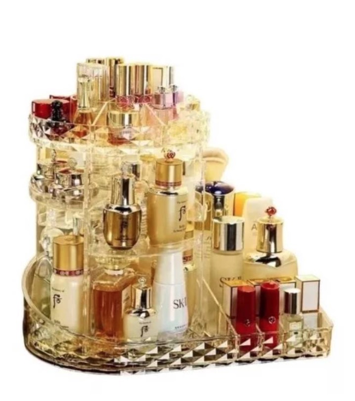 PORTA COSMÉTICOS MAQUILLAJES ORGANIZADORA GIRATORIA 360° DOS PISOS - 3