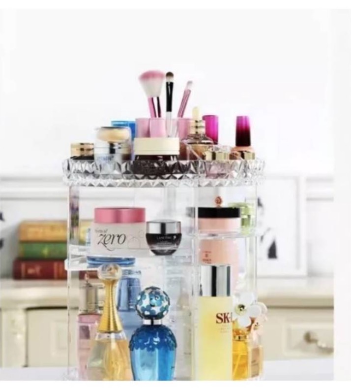 PORTA COSMÉTICOS MAQUILLAJES ORGANIZADORA GIRATORIA 360° DOS PISOS - 5