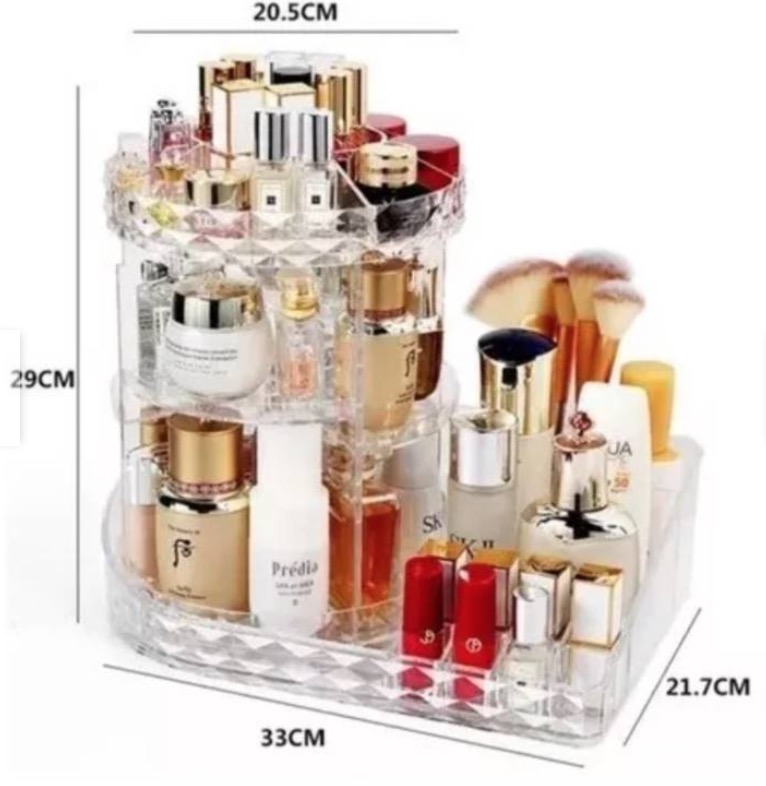 PORTA COSMÉTICOS MAQUILLAJES ORGANIZADORA GIRATORIA 360° DOS PISOS - 6