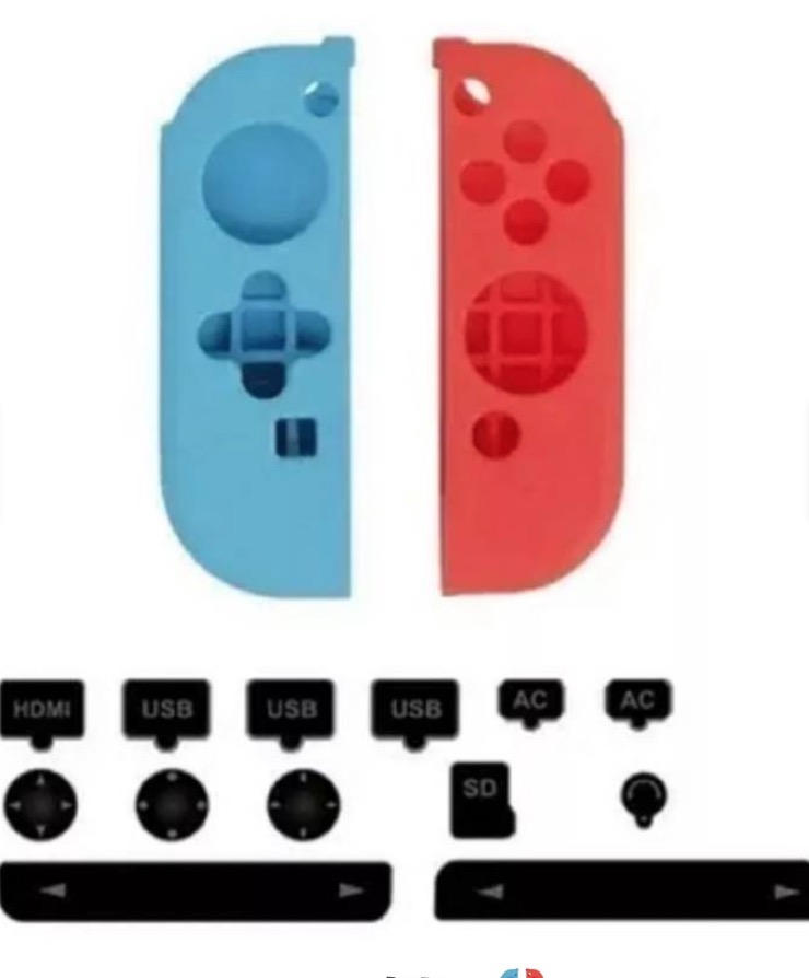 KIT PROTECTOR NINTENDO SWITCH BOLSO LÁMINA GRIP CASE JOY CON - 7