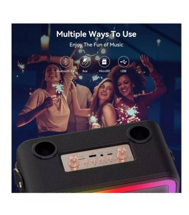 PARLANTE MÁQUINA ESTÉREO KARAOKE CMIK PARA ADULTOS Y NIÑOS - 4