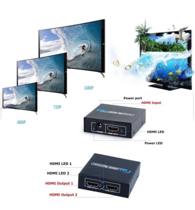 DIVISOR HDMI DE 1080P SPLITTER - 2
