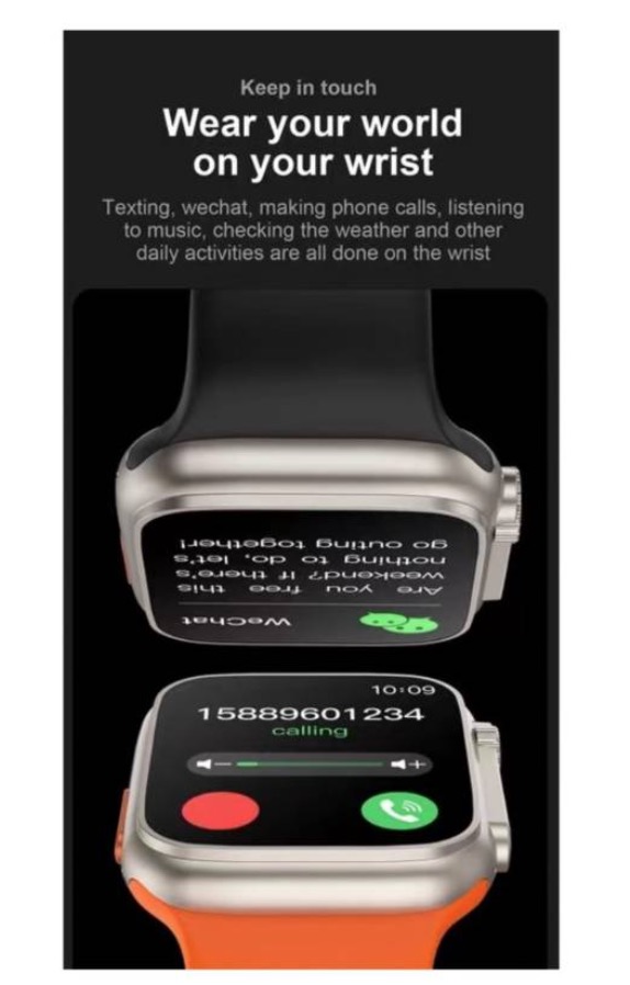 RELOJ WATCH 8 ULTRA SET 2 CORREAS + AUDIFONOS - 4
