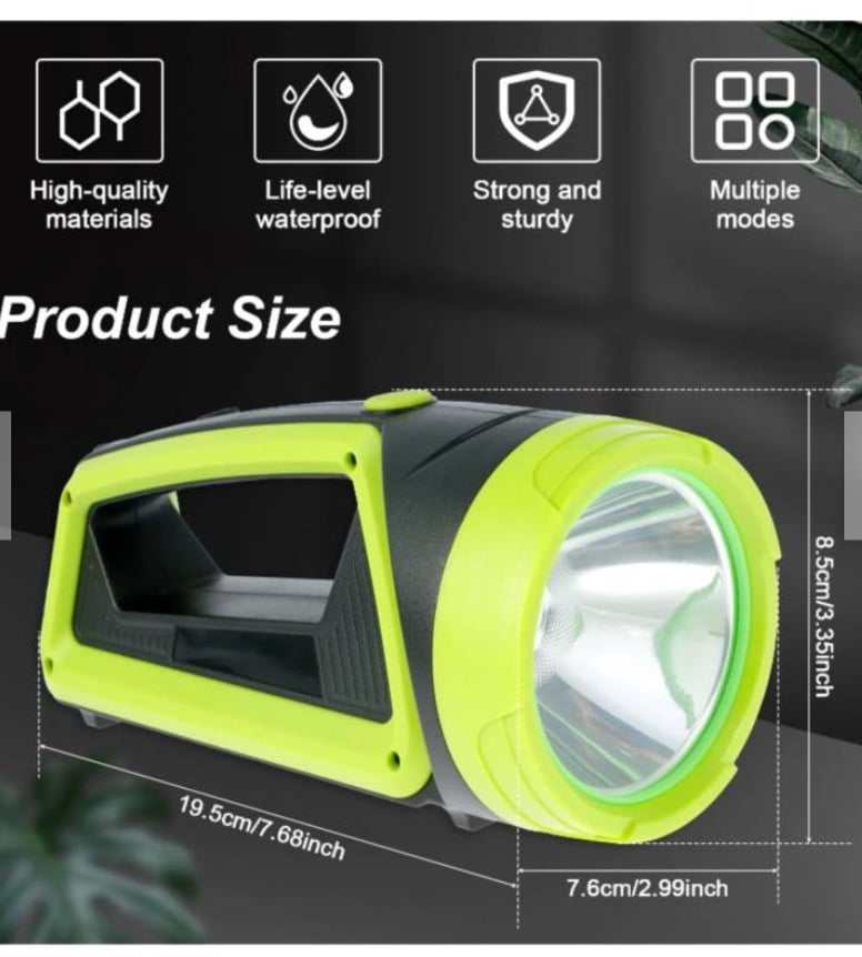 LINTERNA RECARGABLE POR USB REFLECTOR DE ALTA POTENCIA - 4