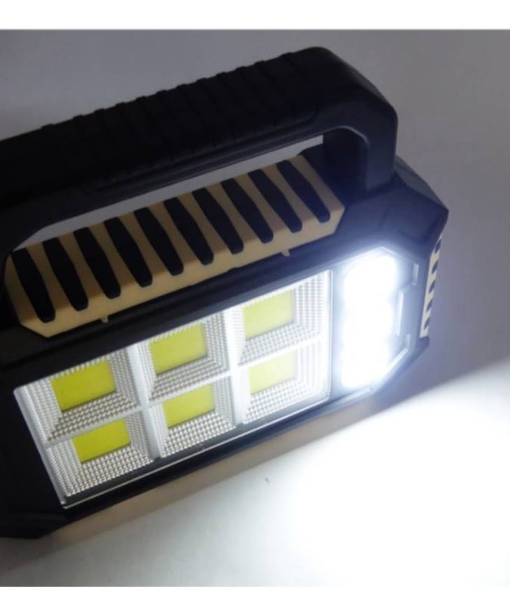 LINTERNA REFLECTOR LED SOLAR MULTIFUNCIONAL LAMPARA Y POWERBANK - 4