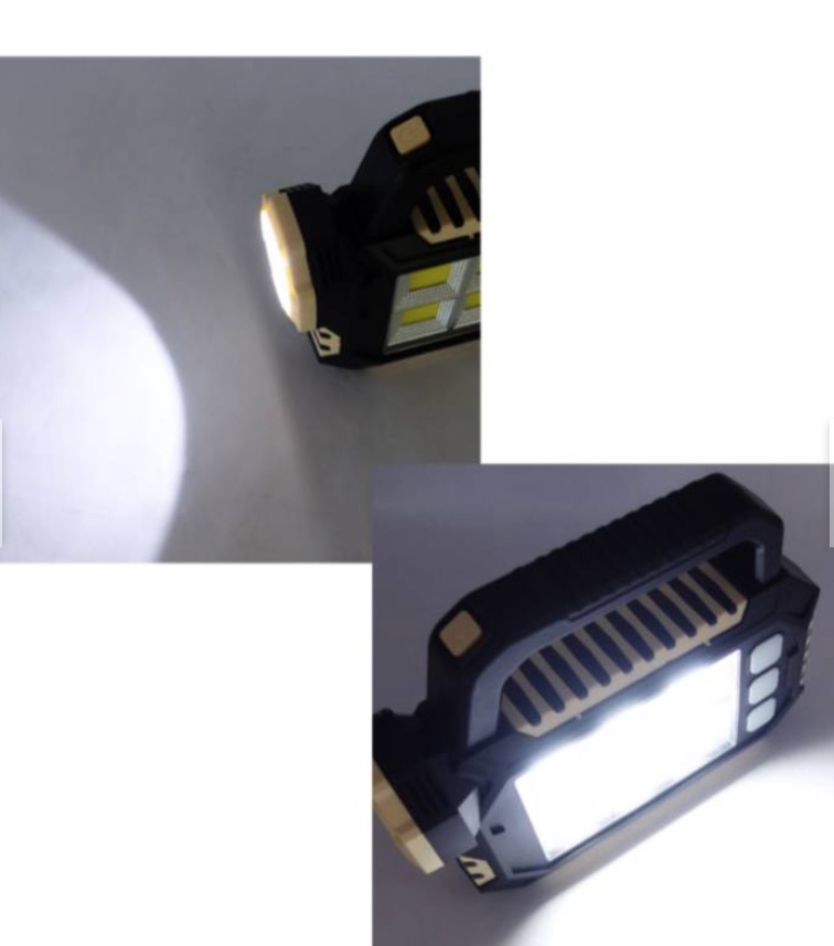 LINTERNA REFLECTOR LED SOLAR MULTIFUNCIONAL LAMPARA Y POWERBANK - 7